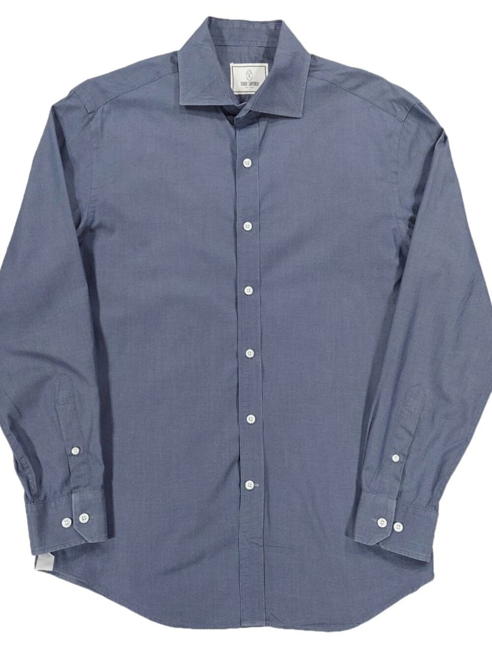 Todd Snyder Dress Shirt Sz 15.5 32/33, Cutaway Collar Long Sleeve Button Up Grey